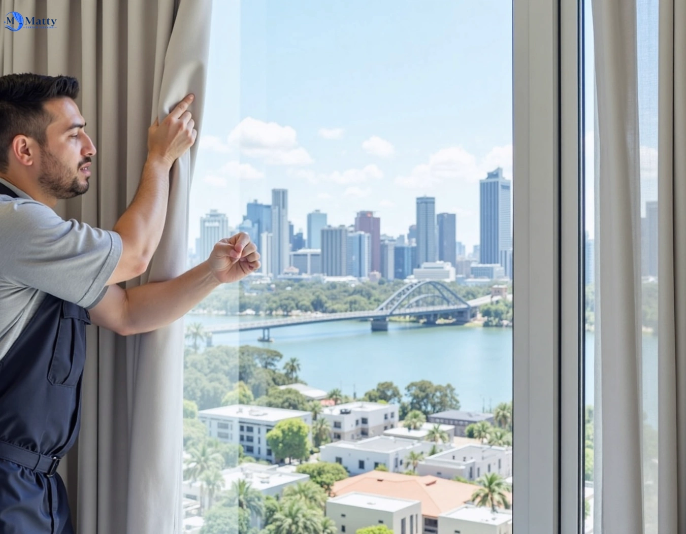 Professional curtain steam cleaning service williamstown-vic QLD by Matty Curtain Cleaning